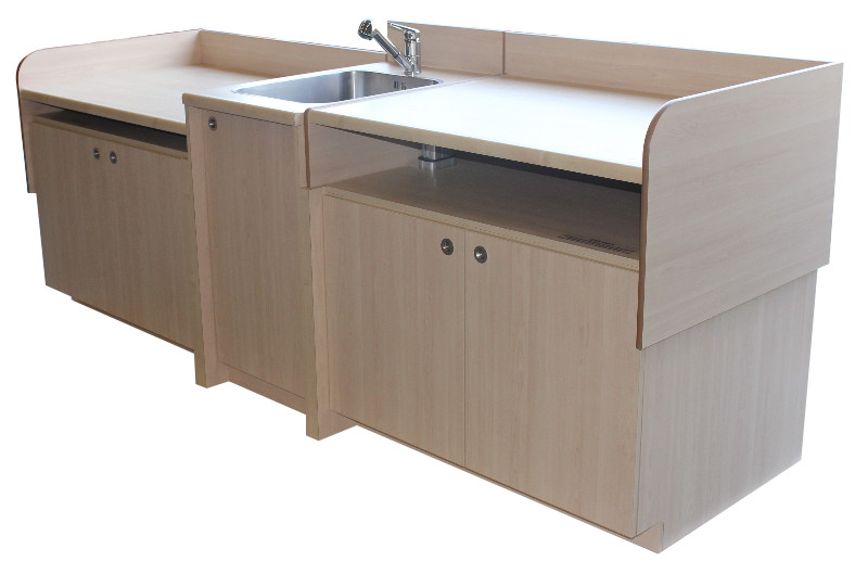 Commode 2 delen Elektrisch Verstelbaar 261cm De Tol Kinderopvang